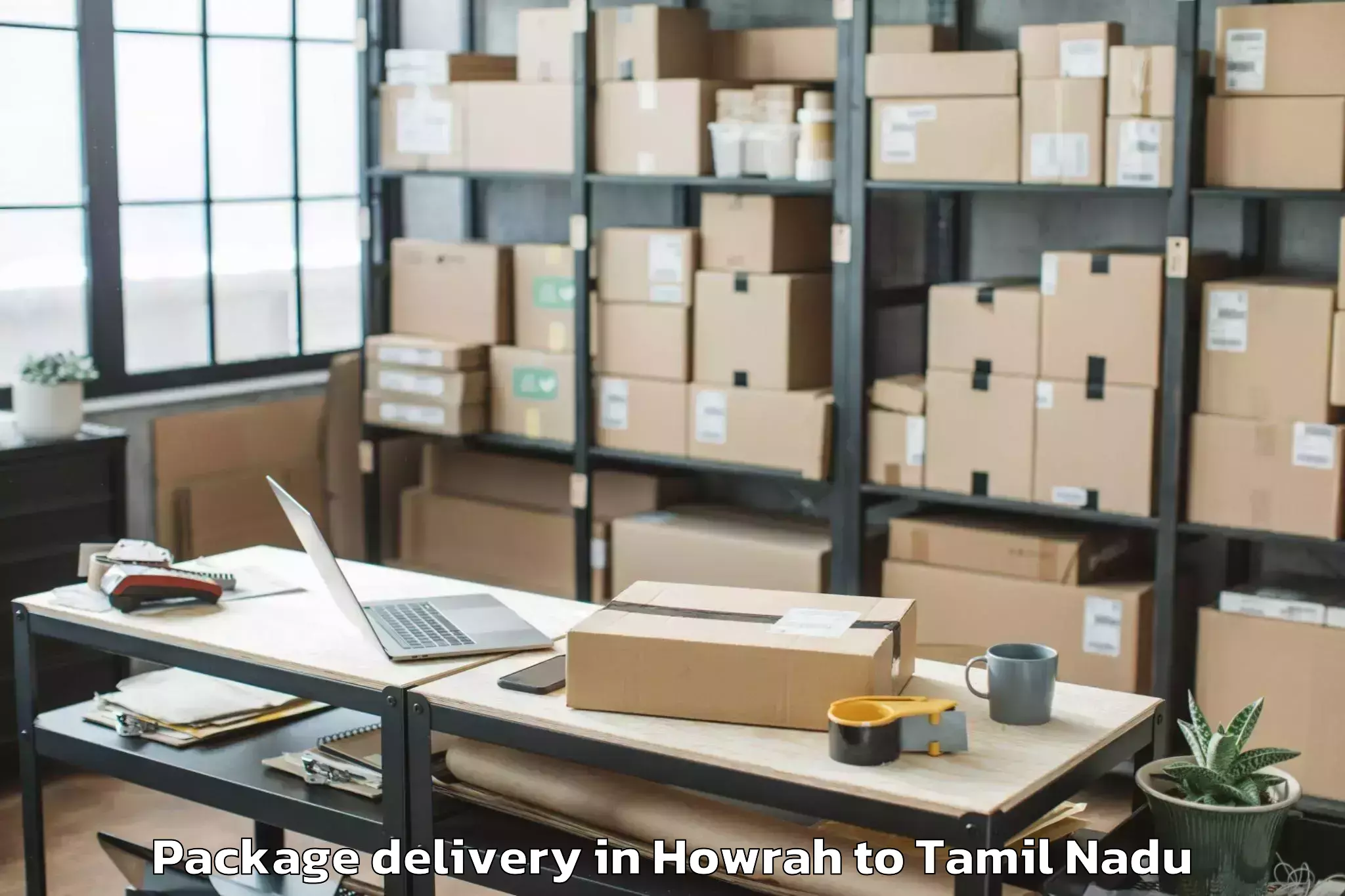 Quality Howrah to Karambakkudi Package Delivery